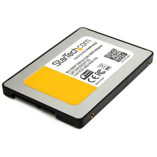 Image de StarTech.com Adaptateur SSD M.2 NGFF vers SATA III de 2,5" - Convertisseur de lecteur à état solide avec boîtier de protection (SAT2M2NGFF25)