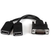 Image de StarTech.com Câble adaptateur DMS-59 (LFH) vers 2x DisplayPort de 20cm - Câble en Y DMS 59 (M) vers double DP (F) (DMSDPDP1)