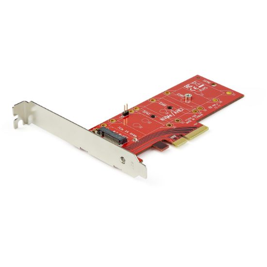 Image de StarTech.com Adaptateur SSD PCIe M2 - x4 PCIe 3.0 NVMe / AHCI / NGFF / M-Key - Low Profile et Full Profile - Adaptateur SSD PCI Express M.2 (PEX4M2E1)