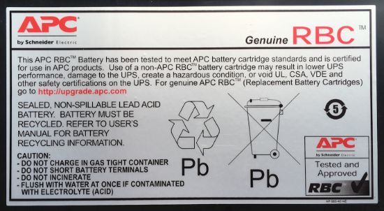Image de APC Cartouche de batterie de rechange (OEM) (RBC7)
