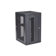 Image de StarTech.com Armoire Réseau Murale à 4 Montants 18U avec Étagère 1U, Armoire Serveur Murale 19" à Charnières pour Équipement IT/AV/Électronique/Ordinateur, Armoire Rack Venti ... (RK1820WALHM)
