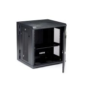 Image de StarTech.com Armoire Réseau Murale à 4 Montants 12U avec Étagère 1U, Armoire Serveur Murale 19" à Charnières pour Équipement IT/AV/Électronique/Ordinateur, Armoire Rack Ventilé ... (RK12WALHM)