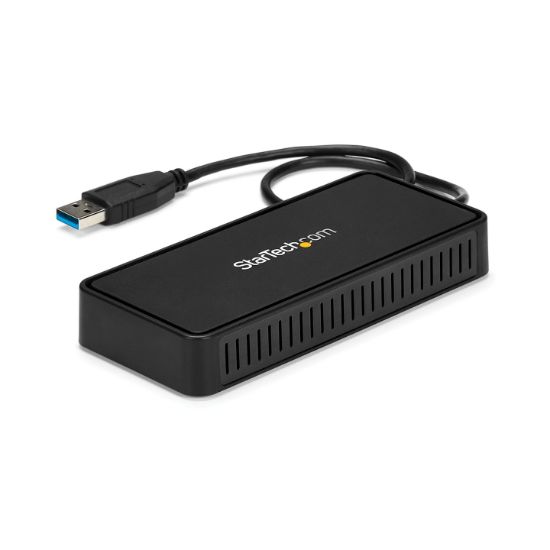 Image de StarTech.com Mini Dock USB 3.0 - Station d'Acceuil USB-A Double Écran avec Vidéo DisplayPort 4K 60Hz & Gigabit Ethernet - Câble 30 cm - Adaptateur USB 3.1 Gen 1 Type-A pour PC ... (USBA2DPGB)