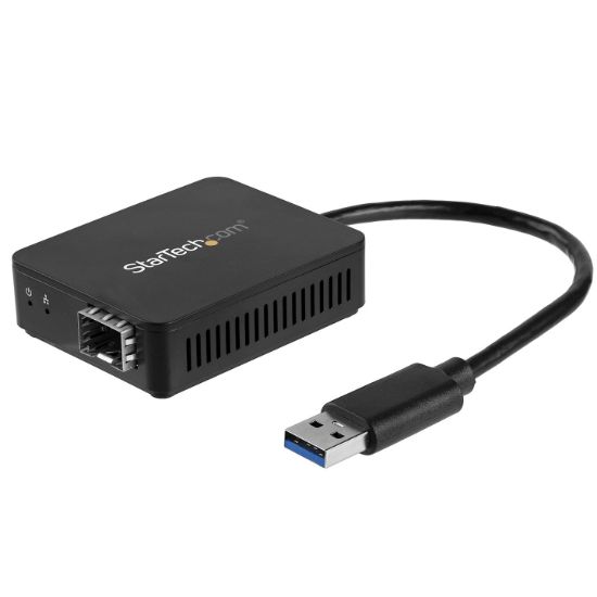 Image de StarTech.com Convertisseur USB 3.0 vers Fibre Optique - Adaptateur compacte USB vers Open SFP - USB vers Adaptateur Réseau Gigabit - Adaptateur USB 3.0 Fibre Optique Multi Mod ... (US1GA30SFP)