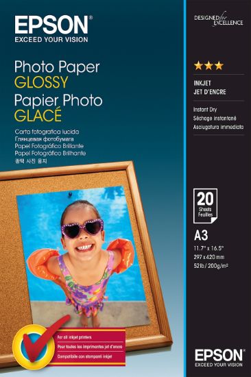 Image de Epson Photo Paper Glossy - A3 - 20 Feuilles (C13S042536)