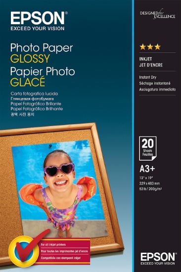 Image de Epson Photo Paper Glossy - A3+ - 20 Feuilles (C13S042535)