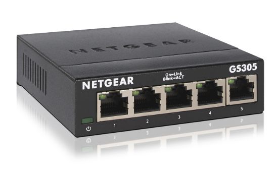 Image de NETGEAR GS305 Non-géré L2 Gigabit Ethernet (10/100/1000) Noir (GS305-300PES)