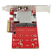 Image de StarTech.com Adaptateur PCIe 3.0 x8 vers double SSD M.2 NVMe (PEX8M2E2)