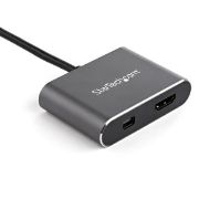 Image de StarTech.com Adaptateur multiport USB-C vers mini DisplayPort ou HDMI - 4K 60 Hz - Convertisseur 2-en-1 (CDP2HDMDP)