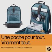 Image de HP Sac à dos pour ordinateur portable Travel 18 litres 15,6 pouces, gris fer (6H2D9AA)