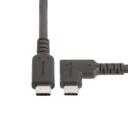 Image de StarTech.com Câble USB-C de 2m, Coudé à Droite, USB 5Gbps, 100W (5A) Power Delivery, 4K 60Hz DP Alt Mode, Cordon USB C Robuste - Compatible Thunderbolt (RUSB315CC2MBR)