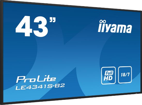 Image de iiyama PROLITE Écran plat de signalisation numérique 108 cm (42.5") LCD 350 cd/m² Full HD Noir 18/7 (LE4341S-B2)
