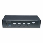Image de StarTech.com Switch KVM DisplayPort 4 Ports, Moniteur Unique 4K 60Hz, 6 Ports USB, Commutation par Touche de Raccourci et Bouton-Poussoir, DisplayPort 1.2, Commutateur ... (P4AD122-KVM-SWITCH)