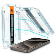 Image de Spigen GLAStR EZ Fit Screenprotector + Applicator iPhone 15 Pro Max Protecteur d'écran - Transparent (AGL06872)