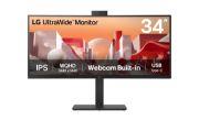 Image de LG 34BA85QE-B écran plat de PC 86,4 cm (34") 3440 x 1440 pixels Wide Quad HD LCD Noir (34BA85QE-B.AEU)