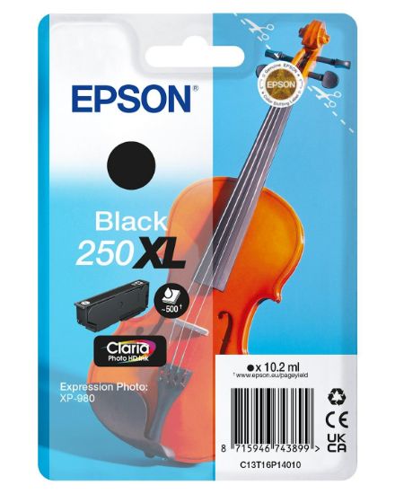 Image de Epson 250XLViolin Claria Photo HD cartouche d'encre 1 pièce(s) Original Rendement élevé (XL) Noir (C13T16P14010)