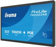 Image de iiyama Écran d'affichage dynamique Écran plat interactif 54,6 cm (21.5") Wifi 450 cd/m² Full HD Noir Écran tactile Intégré dans le processeur Android 24/7 (TW2223AS-B3P)