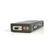 Image de StarTech.com Kit commutateur noir KVM USB 4 ports avec audio et câbles (SV411KUSB)