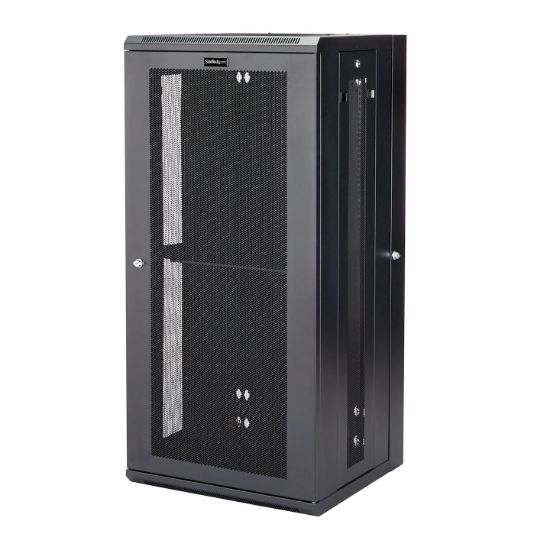Image de StarTech.com Armoire Réseau Murale à 4 Montants 26U avec Étagère 1U, Armoire Serveur Murale 19" à Charnières pour Équipement IT/AV/Électronique/Ordinateur, Armoire Rack Venti ... (RK2620WALHM)