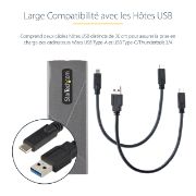 Image de StarTech.com Boîtier Externe SSD M.2 NVMe/SATA - Boîtier Disque Dur SSD M.2 PCIe/SATA - Boîtier SSD M.2 - Boîtier pour SSD M.2 avec Câbles Hôtes USB-C et USB A - Boîti ... (M2-USB-C-NVME-SATA)