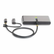 Image de StarTech.com Hub USB-C à 2 Ports USB-A avec Ethernet et RS-232, Dongle USB-C vers USB-A, 100W PD Pass-Through, 2x USB-A 5Gbps, Gigabit Ethernet, Série RS232 (FTDI) (5G2A1SGBB-USB-C-HUB)