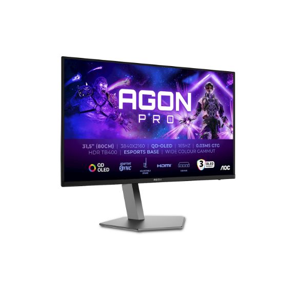 Image de AOC AGON PRO écran plat de PC 80 cm (31.5") 3840 x 2160 pixels 4K Ultra HD QD-OLED Noir (AG326UD)