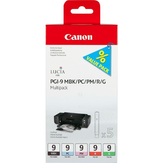 Image de Canon Multipack de 5 cartouches d'encre PGI-9 MBK/PC/PM/R/G (1033B013)
