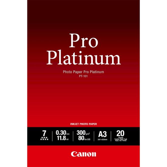 Image de Canon Papier photo professionnel Platinum A3 PT-101 - 20 feuilles (2768B017)