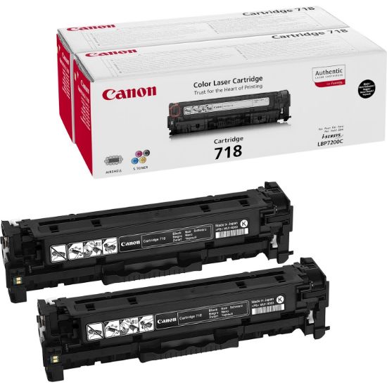 Image de Canon CRG-718 Bk VP Cartouche de toner 2 pièce(s) Original Noir (2662B005)