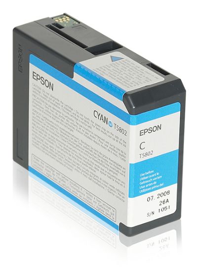 Image de Epson Encre Pigment Cyan SP 3800/3800 (80ml) (C13T580200)