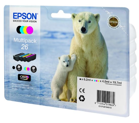 Image de Epson Polar bear Cartouche "Ours Polaire" - Encre Claria Premium MP (C13T26164010)