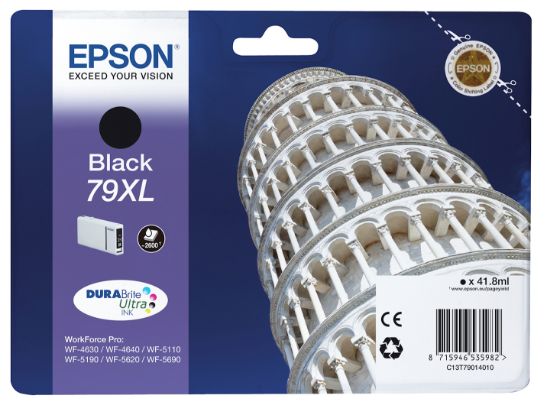 Image de Epson Tower of Pisa Encre Noire "Tour de Pise" XL (2 600 p) (C13T79014010)