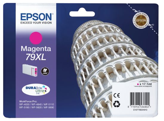 Image de Epson Tower of Pisa Encre Magenta "Tour de Pise" XL (2 000 p) (C13T79034010)