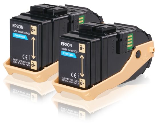 Image de Epson Pack 2 Toners Cyan (2 x 7 500 p) (C13S050608)