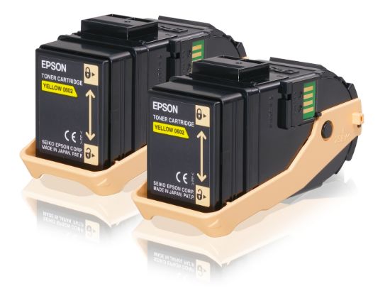 Image de Epson Pack 2 Toners Jaune (2 x 7 500 p) (C13S050606)