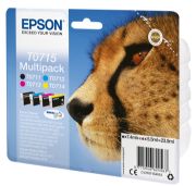 Image de Epson Multipack "Guépard" (T0715) - Encres DURABrite Ultra N, C, M, J (C13T07154012)
