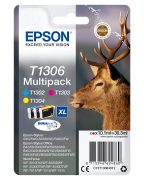 Image de Epson Stag Multipack "Cerf" (T1306) - Encre DURABrite Ultra C, M, J (XL) (C13T13064012)