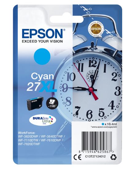Image de Epson Alarm clock Cartouche "Réveil" 27XL - Encre DURABrite Ultra C (C13T27124012)