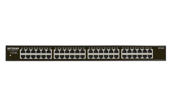 Image de NETGEAR GS348 Non-géré Gigabit Ethernet (10/100/1000) 1U Noir (GS348-100EUS)