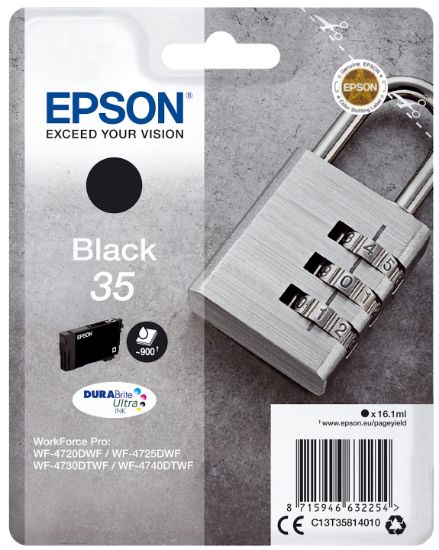 Image de Epson Padlock Singlepack Black 35 DURABrite Ultra Ink (C13T35814010)