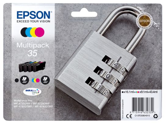 Image de Epson Padlock Multipack 4-colours 35 DURABrite Ultra Ink (C13T35864010)