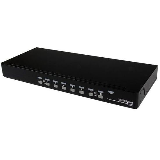 Image de StarTech.com Commutateur KVM PS/2 USB 8 ports 1U empilables sur rack avec OSD (SV831DUSBGB)