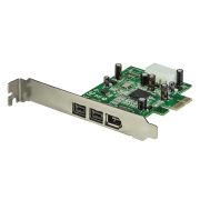 Image de StarTech.com Adaptateur de Carte PCI Express FireWire 3 ports 2b 1a 1394 - Carte PCIe FireWire 800 / 400 1394 FW (PEX1394B3)