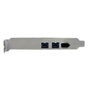 Image de StarTech.com Adaptateur de Carte PCI Express FireWire 3 ports 2b 1a 1394 - Carte PCIe FireWire 800 / 400 1394 FW (PEX1394B3)