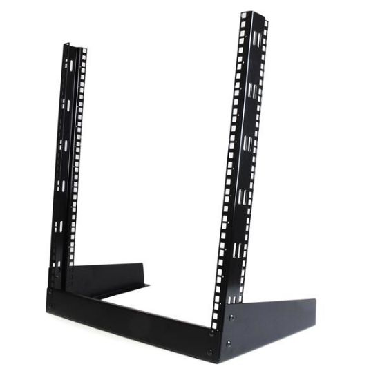 Image de StarTech.com Rack de Bureau Noir à Cadre Ouvert 12 U 19" - Rack 2 Montants 19 Pouces (RK12OD)