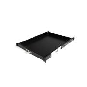 Image de StarTech.com Plateau Coulissant 1U pour Clavier pour Montage en Rack de Serveur - 25 kg - Tiroir Coulissant en Acier de 55,8 cm de Profondeur pour Rack d'Equipement AV, Résea ... (SLIDESHELFD)