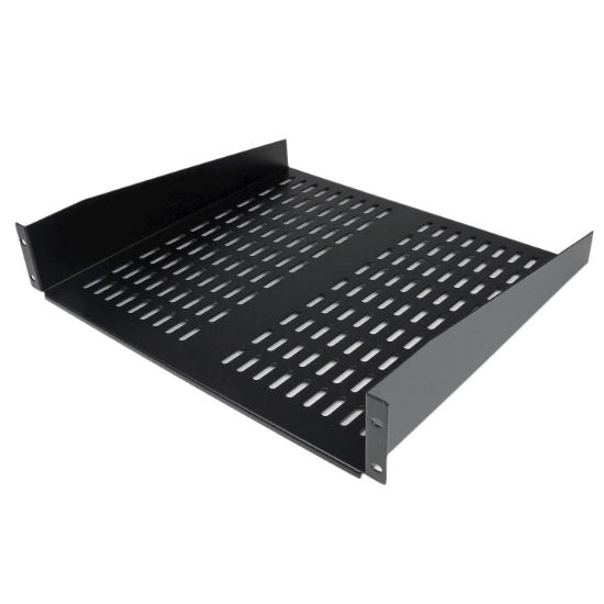Image de StarTech.com Etagère cantilever ventilée pour rack de serveur universel 2U 16 pouces - Etagère d'armoire serveur fixe - 22 kg (CABSHELFV)