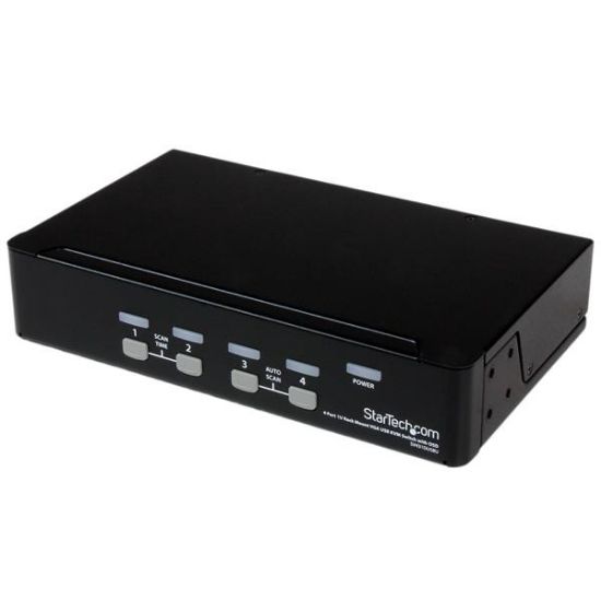 Image de StarTech.com Commutateur KVM 4 Ports VGA USB, Montage en Rack et OSD - Switch KVM - 1920x1440 (SV431DUSBU)