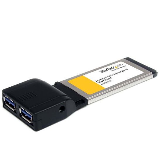Image de StarTech.com Carte Adaptateur ExpressCard vers 2 Ports USB 3.0 avec Support UASP (ECUSB3S22)