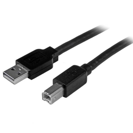 Image de StarTech.com Câble USB Actif A vers B 15 m - M/M - Noir (USB2HAB50AC)